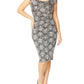 Helena Silver Stretch Lace Dress