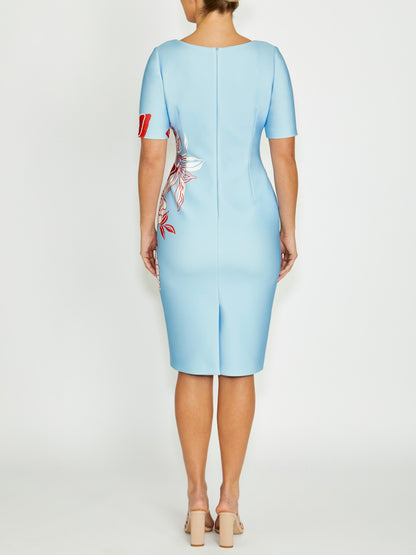 Women's Stretch Scuba Asymmetrical Dress | Milena
