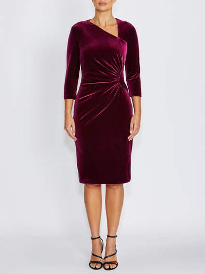 Harley Dark Berry Velour Dress