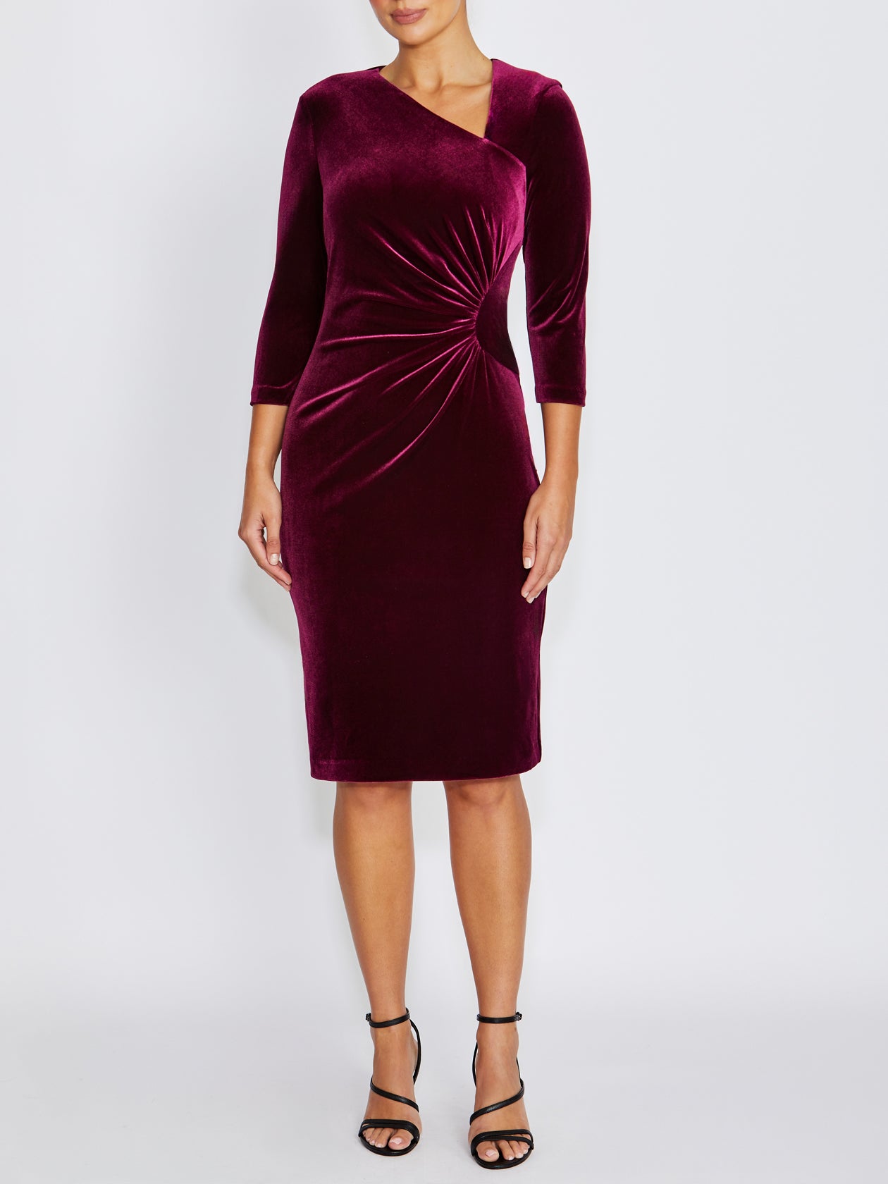 Harley Dark Berry Velour Dress