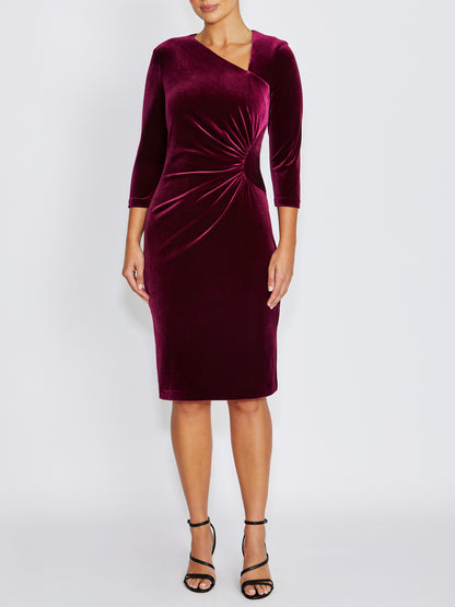 Harley Dark Berry Velour Dress