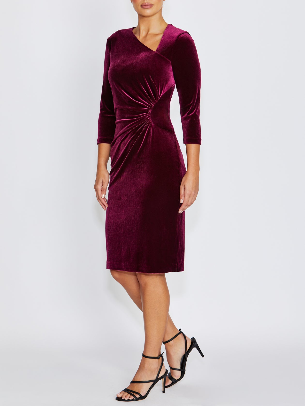 Harley Dark Berry Velour Dress