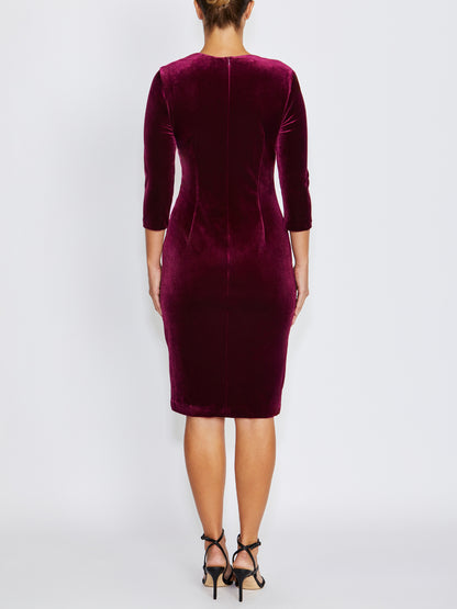 Harley Dark Berry Velour Dress