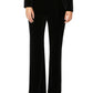 Regina Black Wide Leg Velour Pant