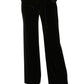 Regina Black Wide Leg Velour Pant