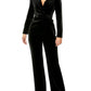 Regina Black Wide Leg Velour Pant