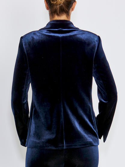 Valencia Navy Velour Jacket