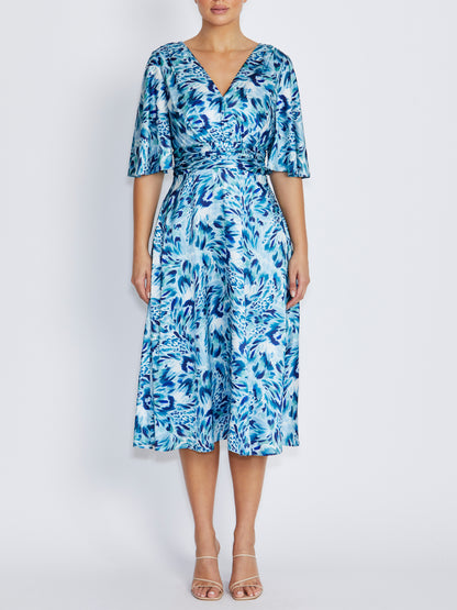 Elena Brushed Feather Midi Dress