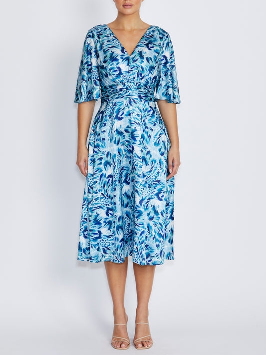 Elena Brushed Feather Midi Dress