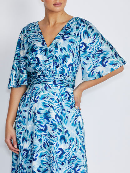 Elena Brushed Feather Midi Dress