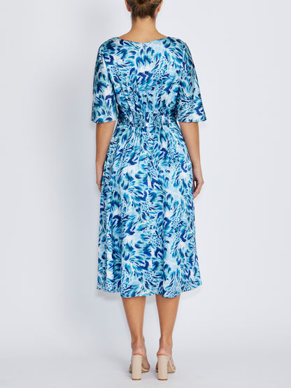 Elena Brushed Feather Midi Dress