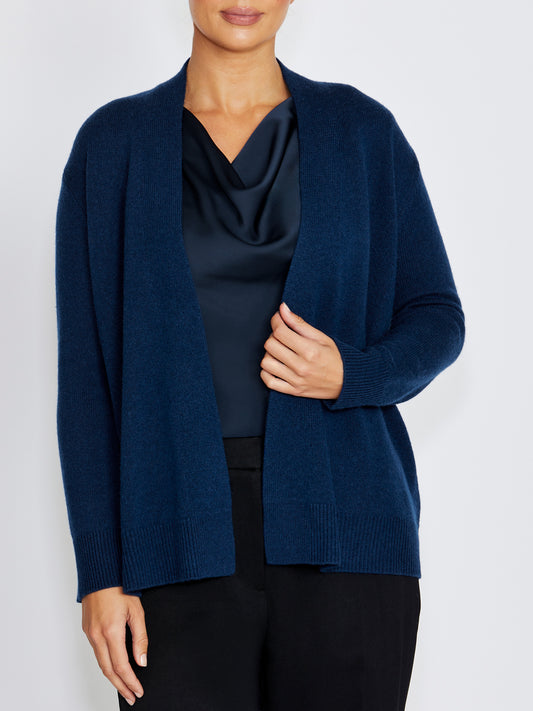 Sophia Navy Wool Cashmere Cardigan