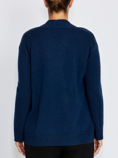 Sophia Navy Wool Cashmere Cardigan