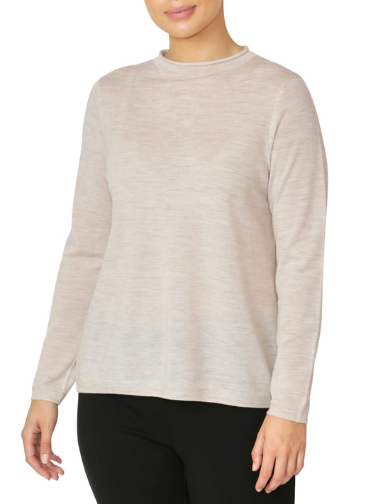 Gwen Oatmeal Funnel Neck Sweater