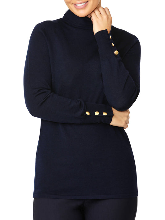 Blair Navy Turtleneck Sweater