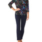 Zenya Navy Bengaline Capri Pant | Anthea Crawford