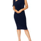 Hebe Navy Jersey Dress | Anthea Crawford