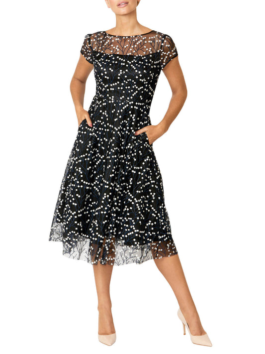 Leila Black & White A-Line Dress