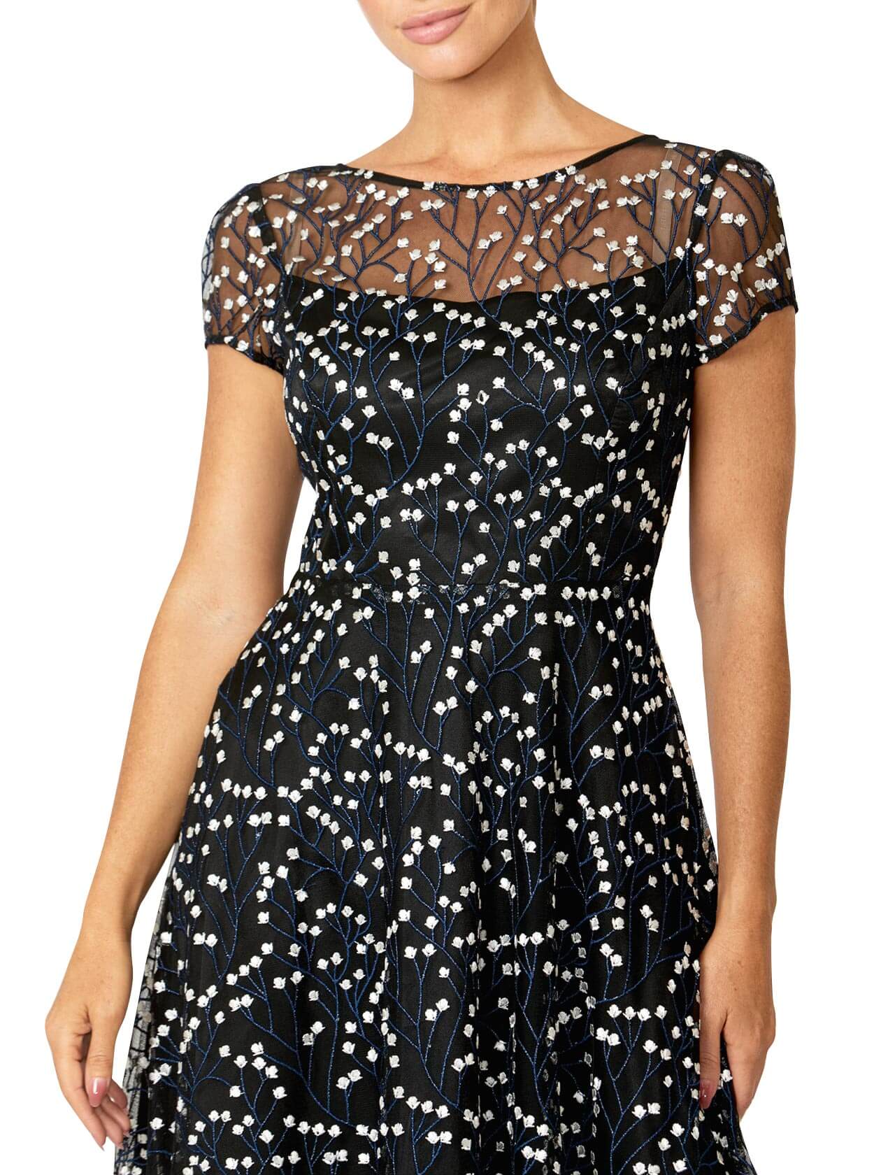Leila Black & White A-Line Dress