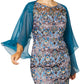 Petrol Blue Silk Shrug