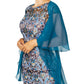 Petrol Blue Silk Shrug