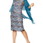 Petrol Blue Silk Shrug