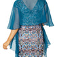 Petrol Blue Silk Shrug