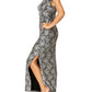 Helena Porcelain Stretch Lace Gown