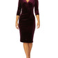 Capitol Plum Velour Dress