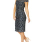 Venetia Navy Sequin Lace Dress