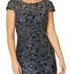 Venetia Navy Sequin Lace Dress