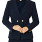 Vanessa Navy Blue Double-Breasted Jacket