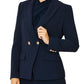 Vanessa Navy Blue Double-Breasted Jacket