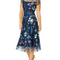 Leila Navy Floral A-Line Dress