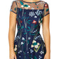 Leila Navy Floral A-Line Dress