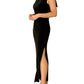 Hebe Black Jersey Gown