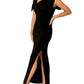 Hebe Black Jersey Gown