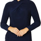 Diana Navy Blue Jersey Top