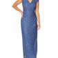 Aurelia Blue Stretch Lace Gown