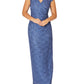Aurelia Blue Stretch Lace Gown