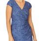 Aurelia Blue Stretch Lace Gown