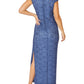 Aurelia Blue Stretch Lace Gown