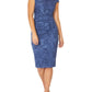 Helena Blue Sequin Lace Dress