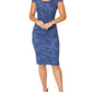 Helena Blue Sequin Lace Dress