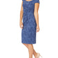 Helena Blue Sequin Lace Dress