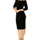 Venus Black Velour Dress
